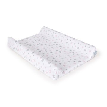   Ceba pelenkázólap huzat pamut (50x70-80) 2db/csomag sötétszürke pink csillagos