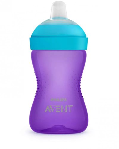 Avent SCF802/02 Puha harapásálló csőrös pohár 300 ml LILA (Lila, lányos)