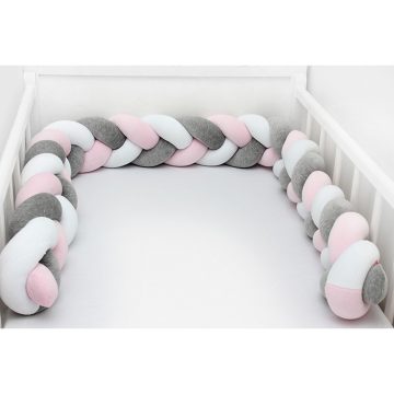 Scamp rácsvédő fonott 180cm Fehér-Szürke-Rózsaszín