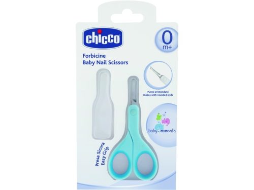 CHICCO Olló hajlított véggel, tetővel - világoskék