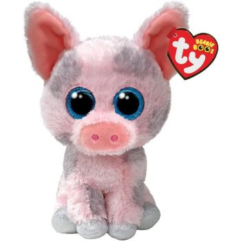 TY BOOS plüssfigura HAMBONE -rózsaszín malac- 15cm