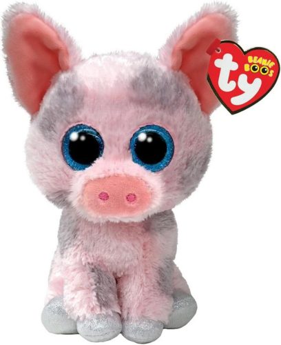 TY BOOS plüssfigura HAMBONE -rózsaszín malac- 15cm