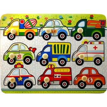 Fa puzzle Autók az úton