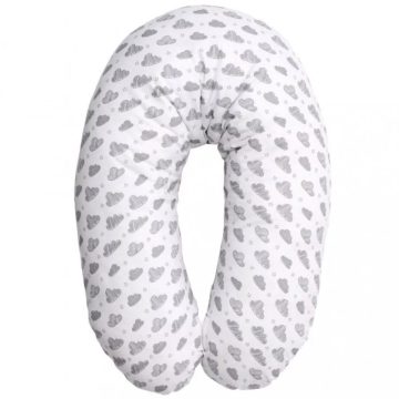 Lorelli szoptatós párna - Clouds white&gray