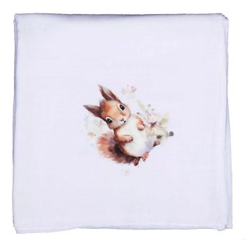   Textil tetra kifogó-törölköző mókus mintával 140x140cm