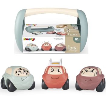  Smoby Little Vroom Planet 3 db-os műanyag kisautó szállítódobozzal