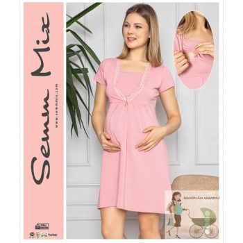 Kismama szoptatós hálóing -csipkés