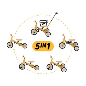 PETITE&MARS Multifunkciós tricikli 5in1 Turbo Intense Ochre