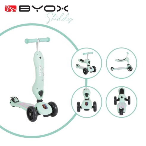 BYOX  SKIDDY 2IN1 KISMOTOR/ROLLER - MENTA