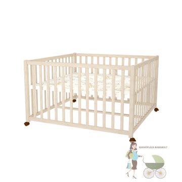   TIMBA 2. járóka 120x120as emelhető,görgős, kivehető pálcás - Borostyán