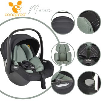 CANGAROO MACAN/HYDRA I-SIZE HORDOZÓ  ZÖLD