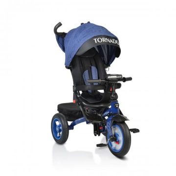   Byox Tornado szülőkaros tricikli 360° forgatható üléssel - kék