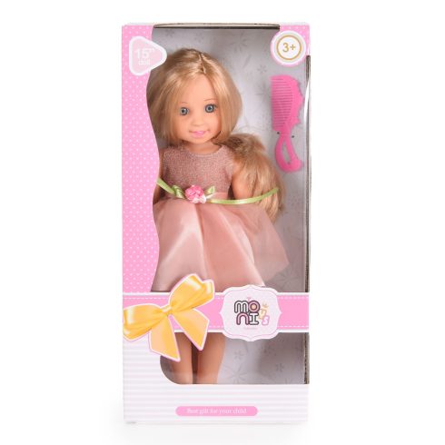 Moni Toys hajasbaba fésűvel - 38cm