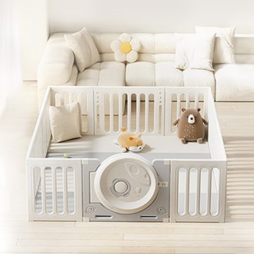   MONI Cubby Land óriás kerítés, karám játszószőnyeggel és 50 db színes labdával