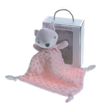   Gamberritos szundikendő plüss buborékos anyagú rózsaszín róka