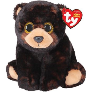 TY Beanie Babies plüssfigura KODI-fekete medve -24cm