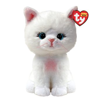 TY BOOS plüssfigura AMELIA - fehér macska- 15cm