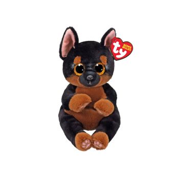   Ty Beanie Bellies plüss figura FRITZ, 15 cm - fekete/barna kutya