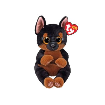   Ty Beanie Bellies plüss figura FRITZ, 15 cm - fekete/barna kutya