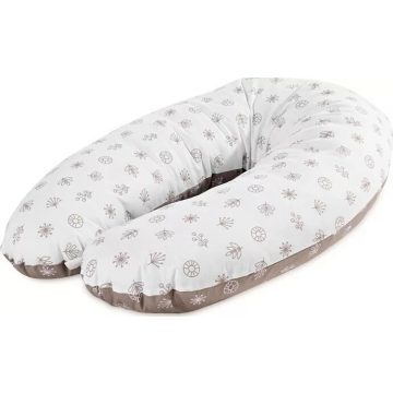 LORELLI SZOPTATÓS PÁRNA - ABSTRACT LEAVES GRAYBEIGE