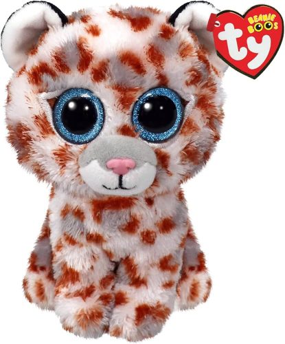 TY BOOS plüssfigura COCO - fehér leopárd- 15cm