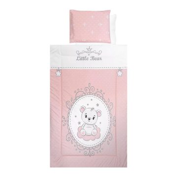 LORELLI 4 RÉSZES ÁGYNEMŰ GARNITÚRA - Little Bear Pink