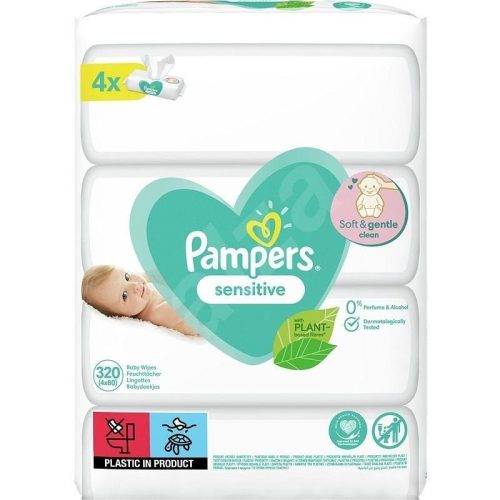 Pampers törlőkendő Sensitive 4*80 lapos