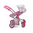 Moni Toys Pink rose játék mózes kosaras babakocsi