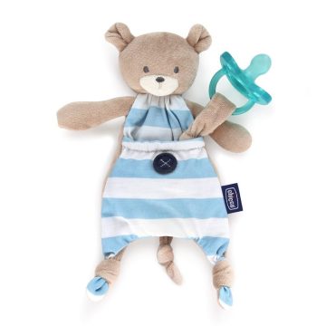 CHICCO Pocket Friend Maci szundikendő és cumitartó