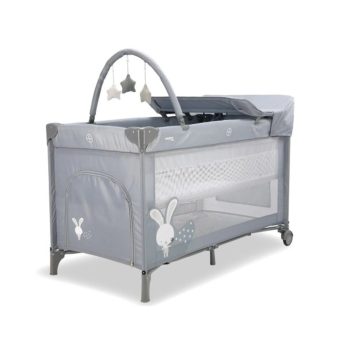 Asalvo Complet utazóágy pelenkázóval - Baby Rabbit Grey