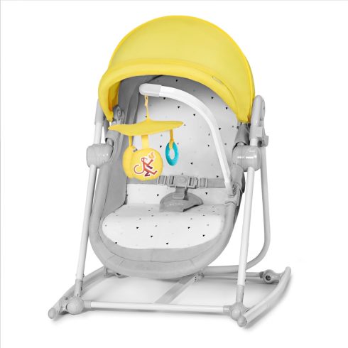 Kinderkraft UNIMO 5 in 1 bölcső-babaágy-hinta-pihenőszék-szék --Unimo UP Sárga