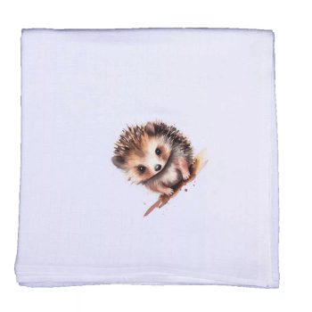 Textil tetra kifogó-törölköző süni mintával 140x140cm