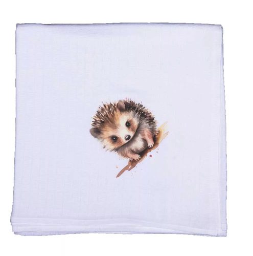 Textil tetra kifogó-törölköző süni mintával 140x140cm