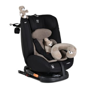   Moni i-MAXX autósülés, I-SIZE 40-150СМ, 360° ISOFIX,NYAKPÁRNA, JÁTÉKKAL - BÉZS